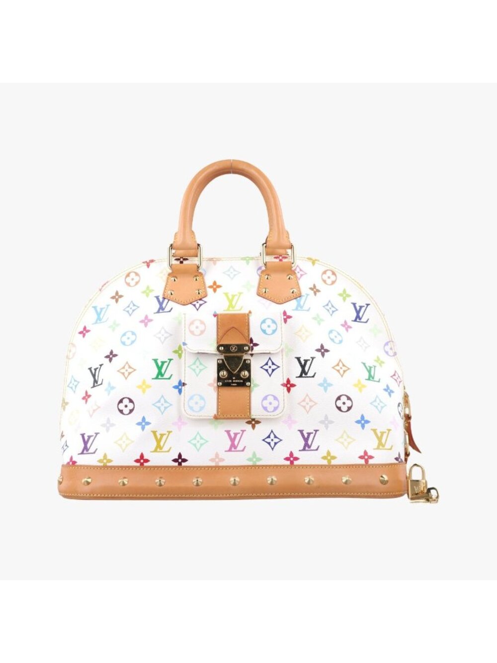 Louis Vuitton Alma GM Blanc Monogram Multicolor Handbag